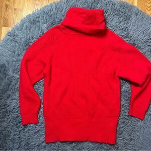 Vintage Caren Charles Red Lambswool Angora Turtleneck Sweater Size M